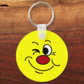 Winking Face Grumpey Schlüsselanhänger (Vorderseite)