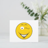 Winking Face Postkarte (Stehend Vorderseite)