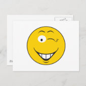 Winking Face Postkarte (Vorne/Hinten)