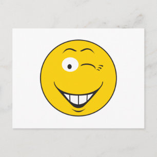 Winking Face Postkarte