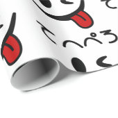 Winking Face Tongue Out て へ ぺ ろ Tehepero | Hopfen Geschenkpapier (Rolleneckpunkt)