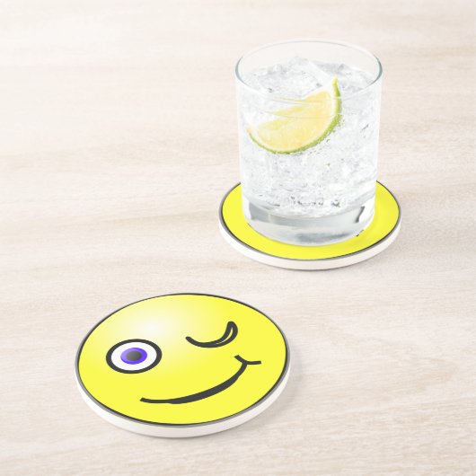 Winking Face Untersetzer (Seite)
