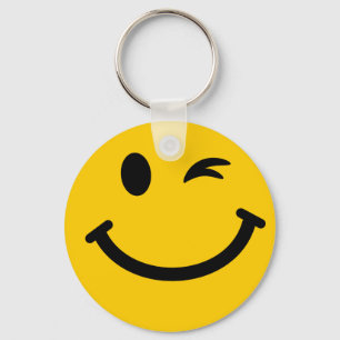Winking-Gesicht Schlüsselanhänger