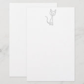 Winking Gray Cat. Briefpapier (Vorne/Hinten)