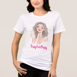 Winking Gray-Hair Beauty Tri-Blend Shirt