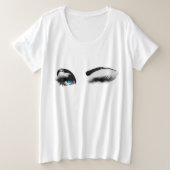 Winking Große Größe T-Shirt (Design vorne)