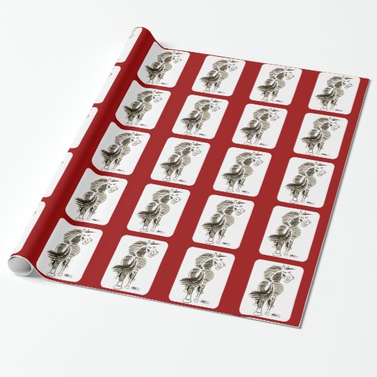 Winking Horse Viel Glück! Geschenkpapier (Ungerollt)