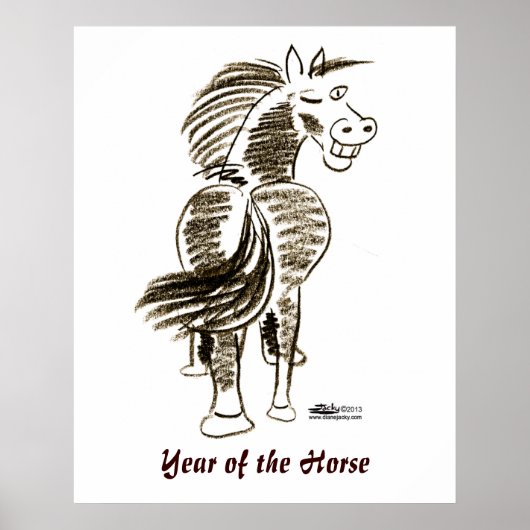 Winking Horse Viel Glück! Poster (Vorne)