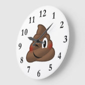 Winking Kack Emoji Große Wanduhr (Winkel)