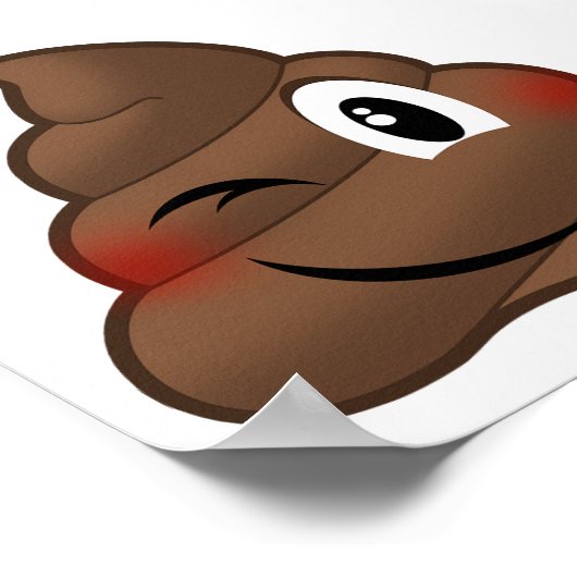 Winking Kack Emoji Poster (Ecke)