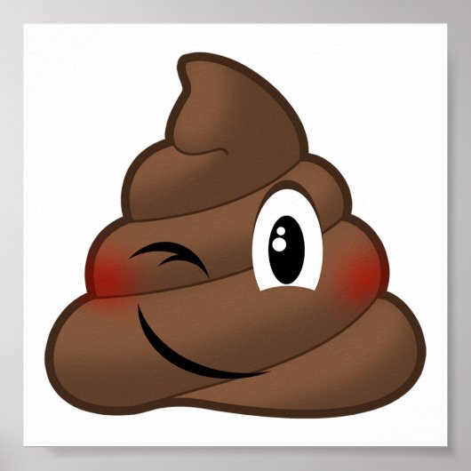 Winking Kack Emoji Poster (Vorne)