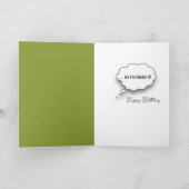 Winking Kaninchen am 80. Geburtstag mit Karotte Karte (Innenseite)