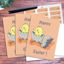 Winking Little Chick Happy Oaster Grußkarte