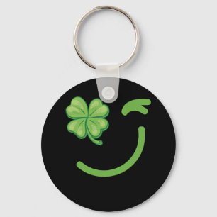 Winking Lucky Vierblättriges Kleeblatt St. Patrick Schlüsselanhänger