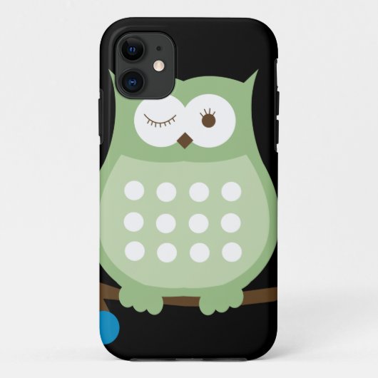 Winking Owl iPhone 5 Fall (grün) Case-Mate iPhone Hülle (Rückseite)