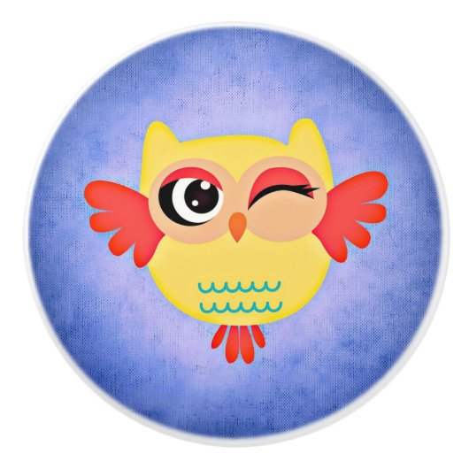Winking Owl Keramikknauf (Vorderseite)