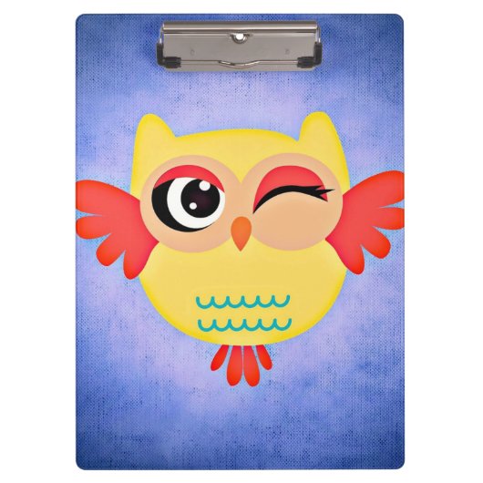 Winking Owl Klemmbrett (Vorderseite)