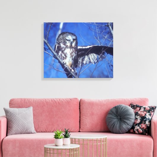 Winking owl leinwanddruck (Insitu (Wohnzimmer))