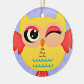 Winking Owl Ornament Round (Links)