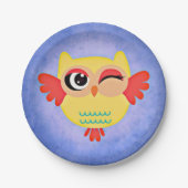 Winking Owl Pappteller (Vorderseite)