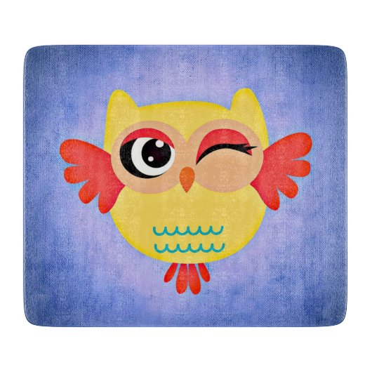 Winking Owl Schneidebrett (Vorderseite)