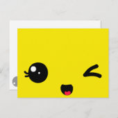 Winking Postkarte (Vorne/Hinten)