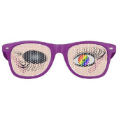 Winking Pride Funny Eyes auf Brille Sonnenbrille (Vorderseite)