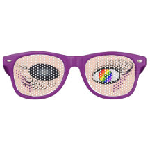 Winking Pride Funny Eyes auf Brille