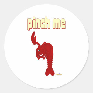 Winking Red Hummer Pinch Runder Aufkleber