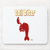 Winking Red Lobster Schwanz Biter Mousepad (Vorne)