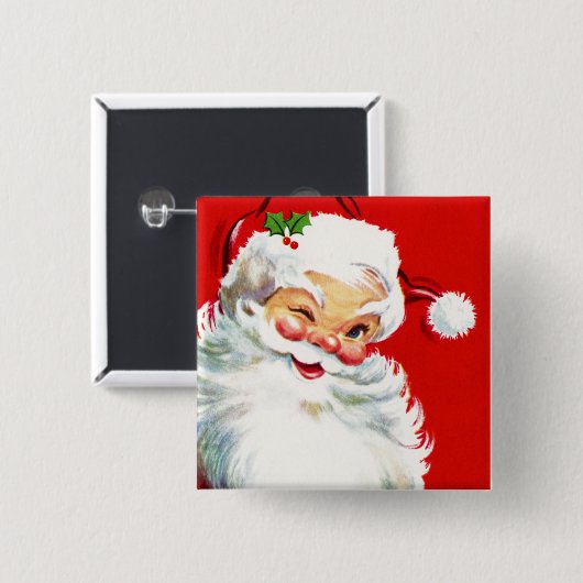 Winking Santa Button (Vorne & Hinten)