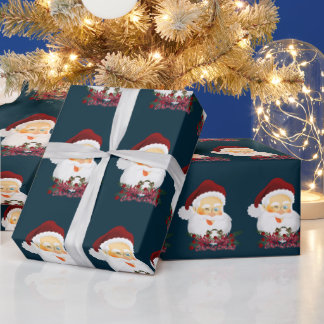 Winking Santa Christmas Geschenkpapier