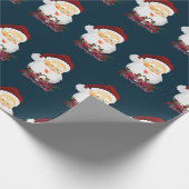 Winking Santa Christmas Geschenkpapier (Ecke)