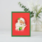 Winking Santa Claus Feiertagspostkarte (Stehend Vorderseite)