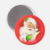 Winking Santa Claus Magnet (Vorderseite/Rückseite)