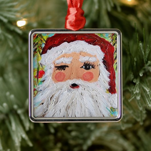 Winking Santa Ornament (Baum)