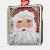 Winking Santa Ornament Aus Metall (Links)