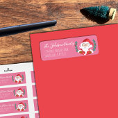 Winking Santa Pink Ferien Rücksendeadressen-Aufkle