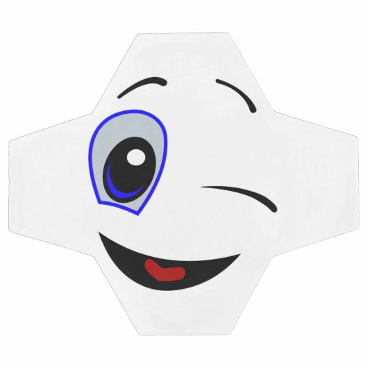 WINKING SMILEY FUßBALL (Flach)