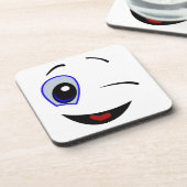 WINKING SMILEY GETRÄNKEUNTERSETZER (Linke Seite)