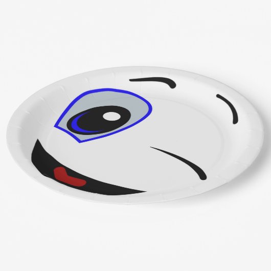 WINKING SMILEY PAPPTELLER (Schrägansicht)