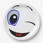 WINKING SMILEY PAPPTELLER (Vorderseite)