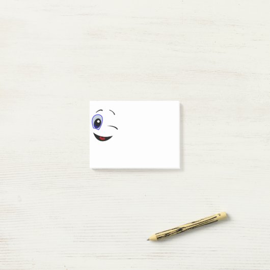 WINKING SMILEY POST-IT KLEBEZETTEL (Auf Schreibtisch)