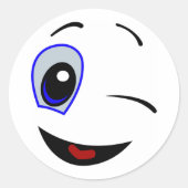 WINKING SMILEY RUNDER AUFKLEBER (Vorderseite)