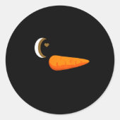 Winking Snowman Ornament Eyelashes Christmas Costu Runder Aufkleber (Vorderseite)