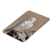 Winking Snowy Owl Magnet (Linke Seite)
