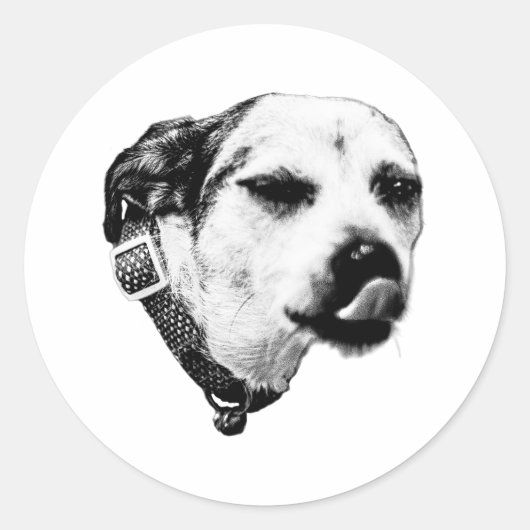  Winking Terrier Sticker – Tongue Out Look (Vorderseite)