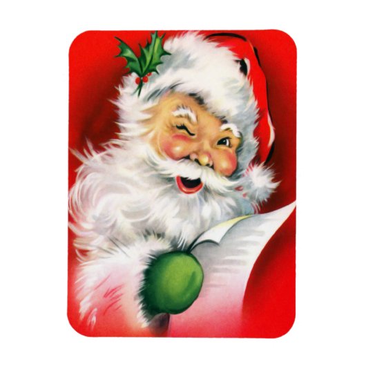 Winking Weihnachten naughty oder Nice List Funny Magnet (Vertikal)