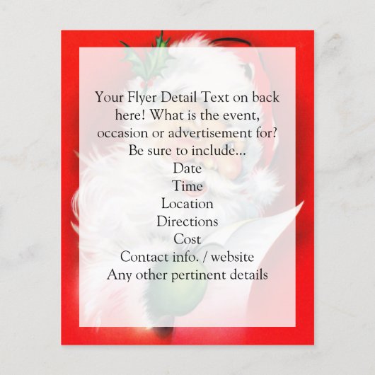 Winking Weihnachtsliste Flyer (Hinten)