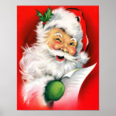 Winking Weihnachtsliste Poster (Vorne)